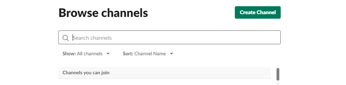 Slack channels