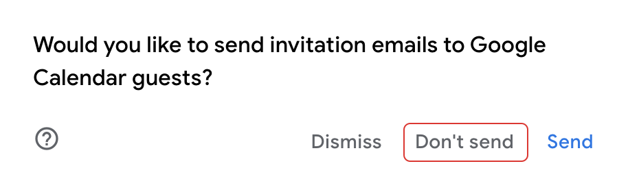 Google Calendar invites
