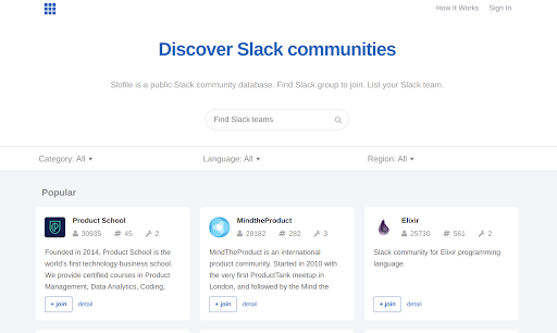 discover slack communities