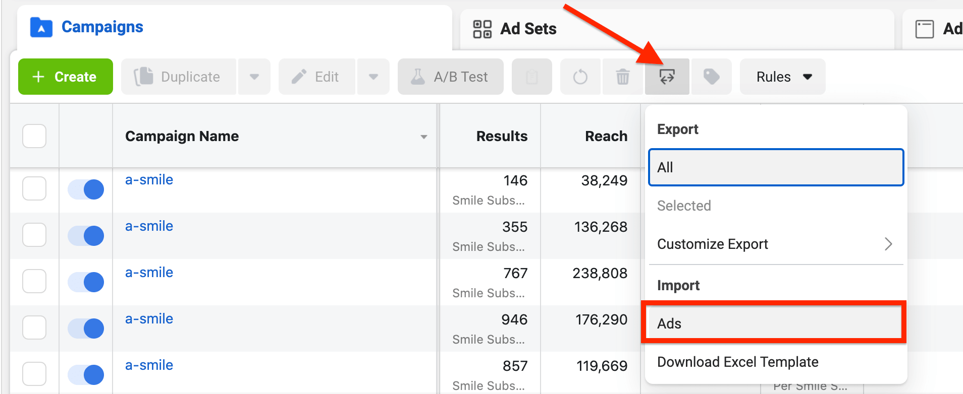 An Alternative Use Case to Export/Import Feature in Facebook Ads Manager
