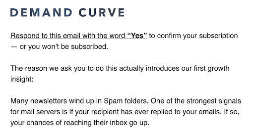 Demand Curve Email