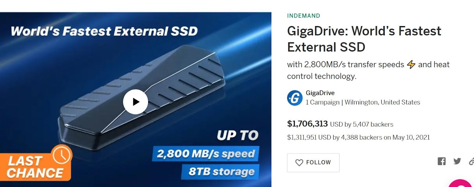 GigaDrive SSD Campaign
