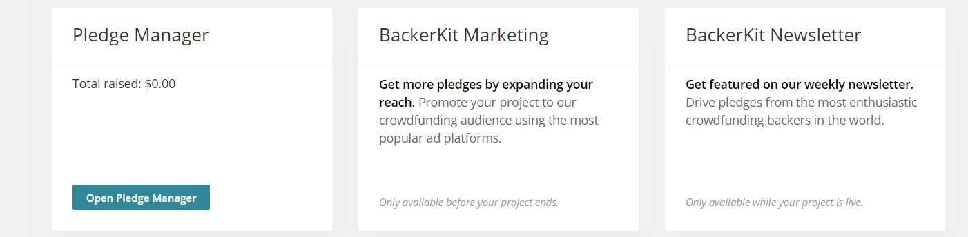 Backerkit Pledge Management