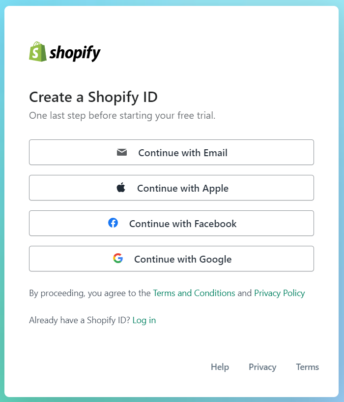 Shopify ID Creation