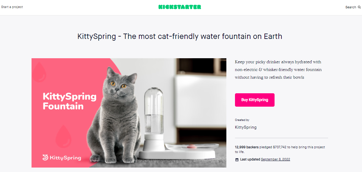 Kitty Spring Kickstarter Success