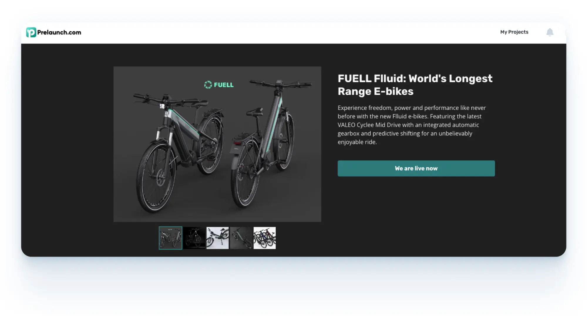 Fuell Crowdfunding Landing Page
