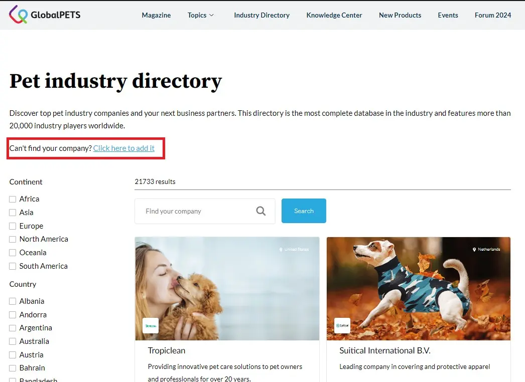 Pet Industry Directory