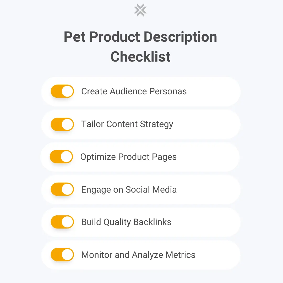 Pet Product Description Checklist