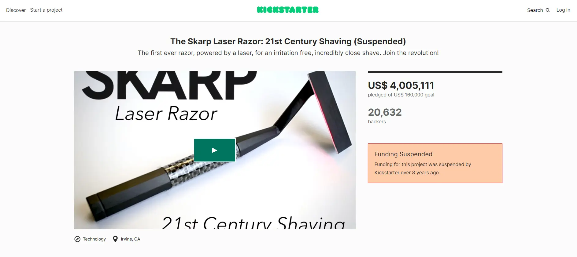 Skarp Lazer Kickstarter Scam