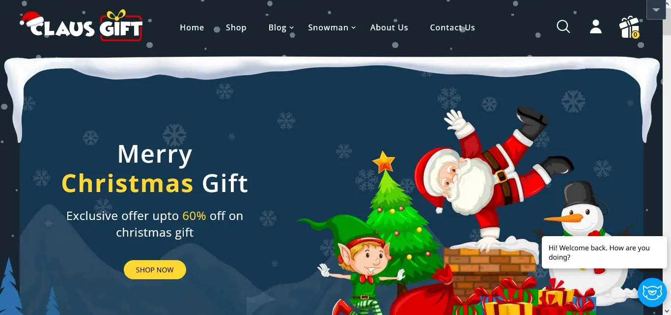 Christmas-Themed Website Design