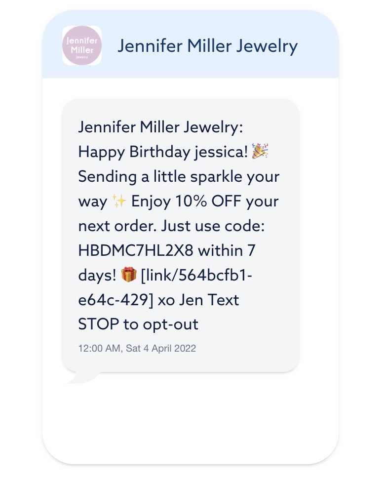 Jennifer Miller sms marketing