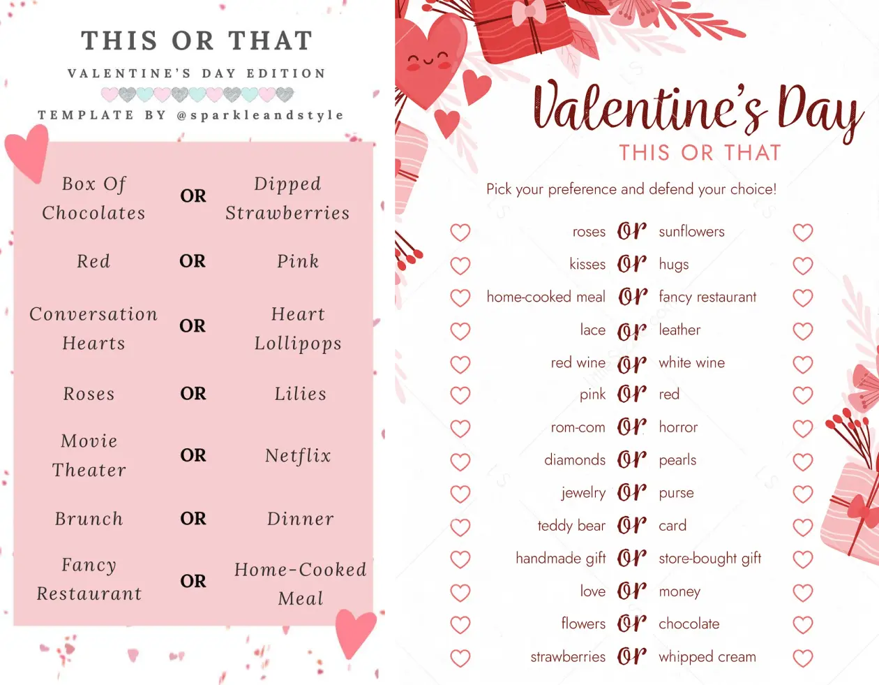 Valentine’s Polls and “This or That” Games